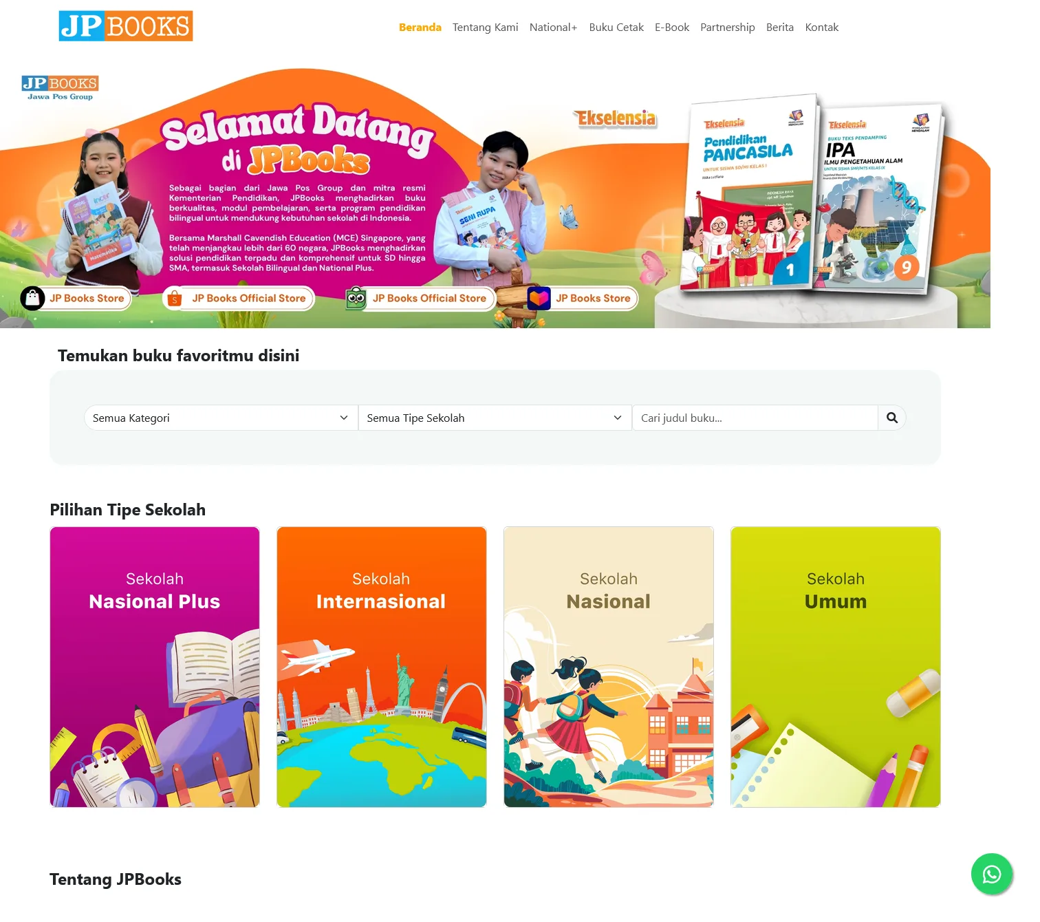 portal website JP Media - Penerbit buku-buku sekolah dan anak yang beroperasi sejak tahun 2004
