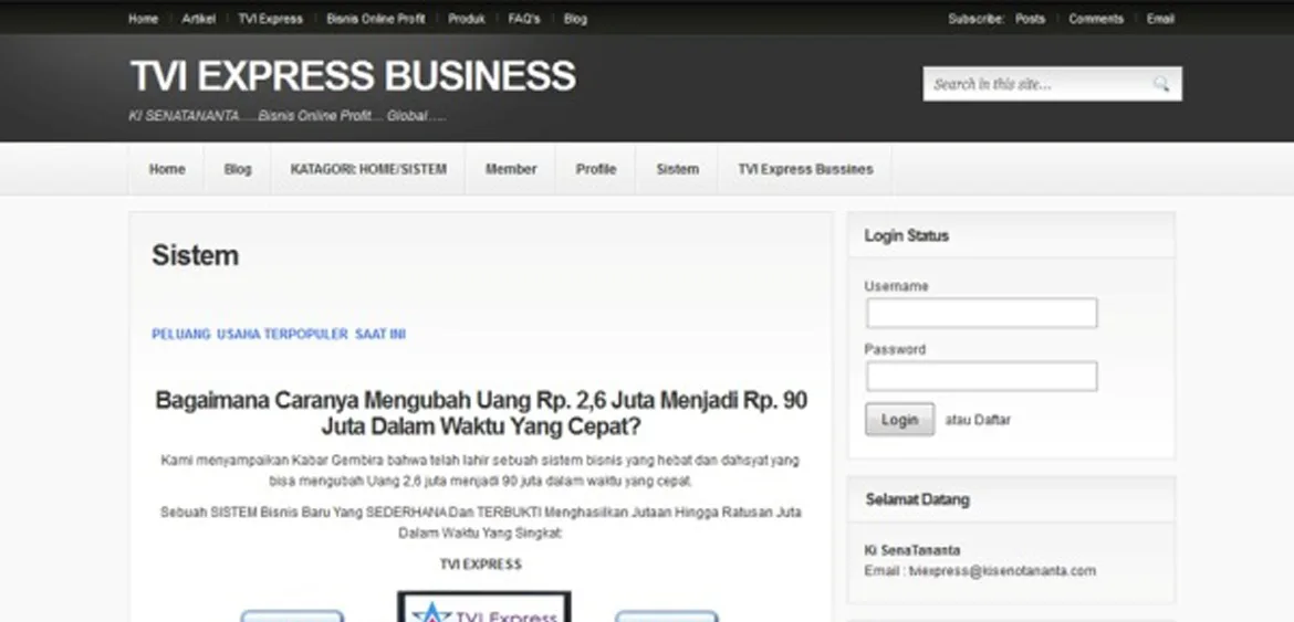Portal website Bisnis Online Profit.