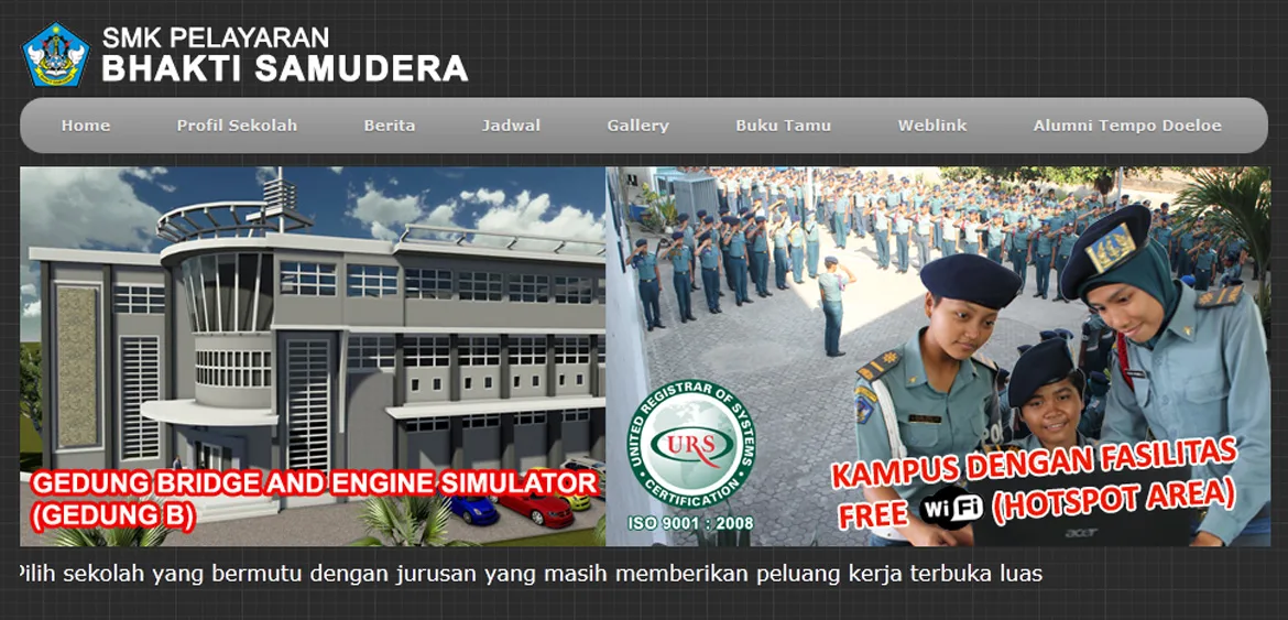 Portal website sekolah Bhakti Samudera tahun 2011